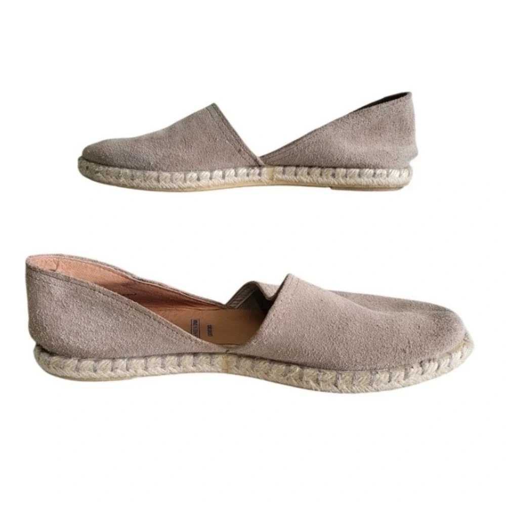 Verbenas Carmen Women's EU 40 Taupe Suede Espadrille Flats Mediterranean